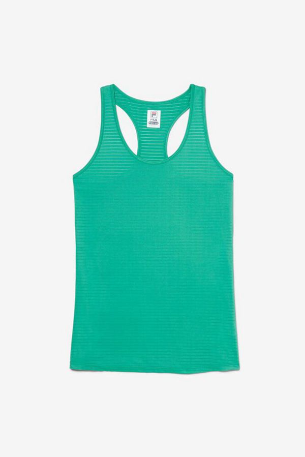 Camisetas Sin Mangas Fila Mujer Verde - Essentials Racerback Tennis - España 342586SPZ